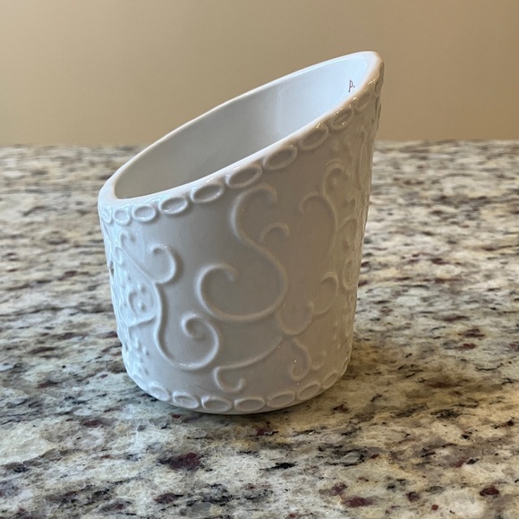 Ceramic Asymmetrical Tealight Candle Holder Praise the Lord for He Is Good - Picture 5 of 8